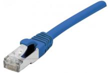 Cat6A RJ45 Patch cable S/FTP TPE ecofriendly snagless blue GRS certified - 1m