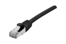 Cat6A RJ45 Patch cable S/FTP TPE ecofriendly snagless black GRS certified - 0.5m
