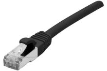 Cat6 RJ45 Patch cable F/UTP PVC ecofriendly black - 0.5m