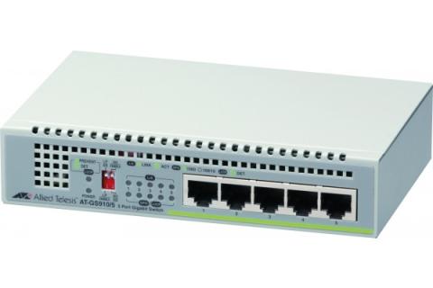 ALLIED AT-GS910/5-50 switch métal 5 ports Gigabit Alim.Interne
