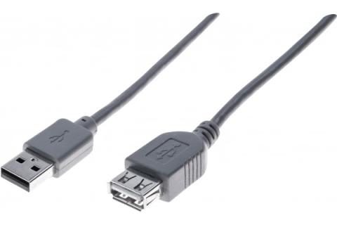 Rallonge éco USB 2.0 A / A grise - 1,8 m