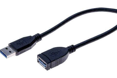 Rallonge éco USB  3.0 type A / A noire - 2,0 m