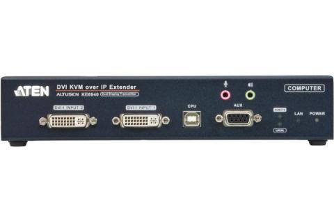 Aten PREMIUM KE6940T Prolongateur KVM Double DVI/USB IP - Emetteur
