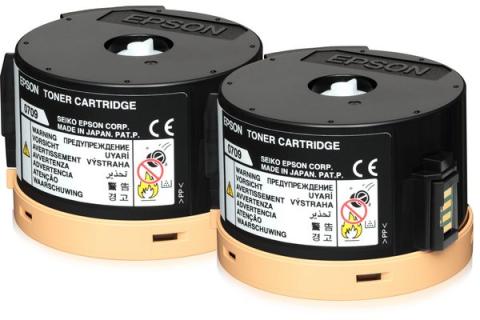 Pack de 2 toner EPSON C13S050710 AL-M200/MX200 - Noir