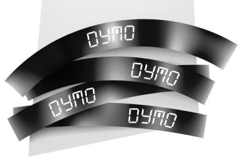 DYMO Ruban d étiquettes autocollantes D1 24 mm X 7 m blanc sur noir