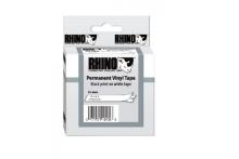 DYMO Rhino Etiquette industrielle Vinyle 12 mm x 5,5 m noir sur blanc