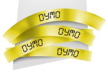 DYMO Rhino Etiquette industrielle gaine thermorétractable 6mm x 1,5m noir/jaune